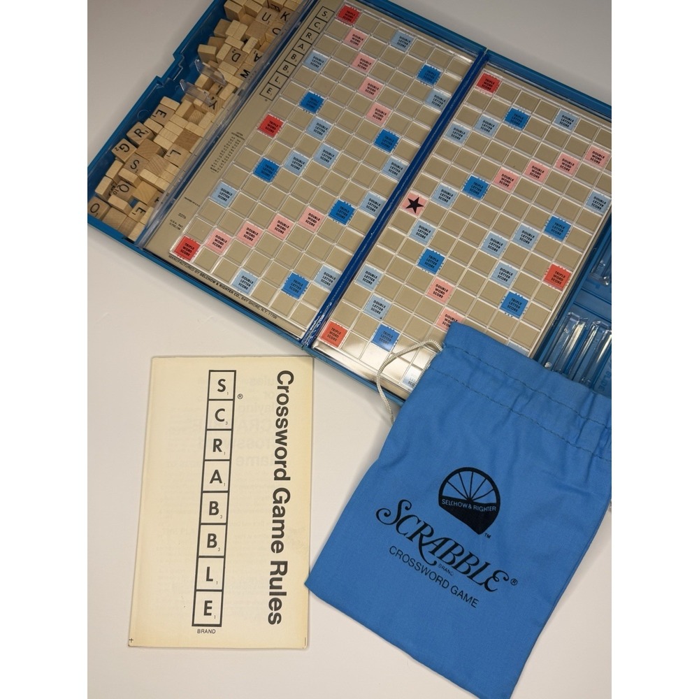 1976 Scrabble Word Game Complete Set with Travel Case , booklet and bag - Picture 5 of 7